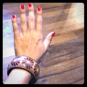 Chunky wooden bangle